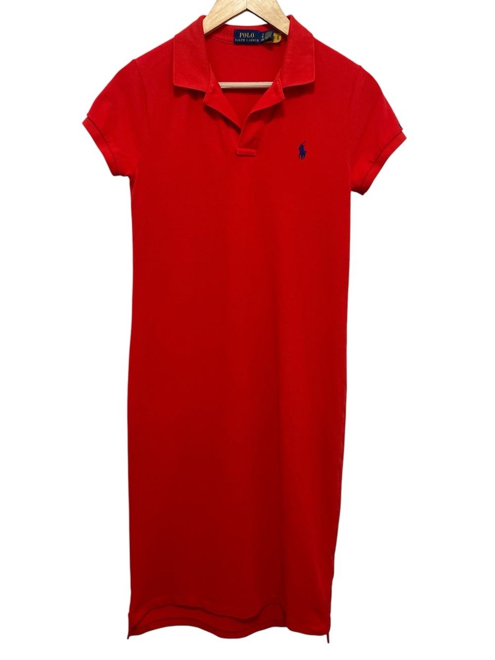 Polo Ralph Lauren Red Polo Midi Dress Size Small